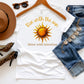 Rise with the Sun T-Shirt – Celestial Boho Tee with Front & Back Design | Shine with Intention Spiritual Shirt | Sun, Moon & Star Graphic