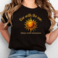 Rise with the Sun T-Shirt – Celestial Boho Tee with Front & Back Design | Shine with Intention Spiritual Shirt | Sun, Moon & Star Graphic