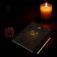 Celestial Cat Journal with Mystical Wraparound Art – Boho Hardcover Notebook – Spiritual Gift for Writers – Optional Personalized Back