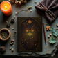 Celestial Cat Journal with Mystical Wraparound Art – Boho Hardcover Notebook – Spiritual Gift for Writers – Optional Personalized Back