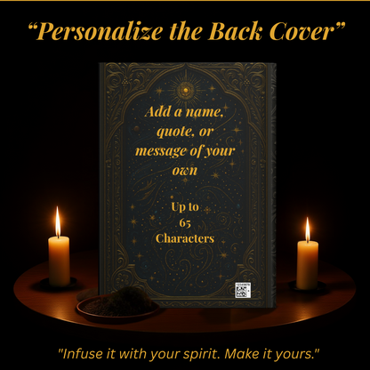 Celestial Cat Journal with Mystical Wraparound Art – Boho Hardcover Notebook – Spiritual Gift for Writers – Optional Personalized Back