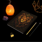 Lion Journal with Celestial Wraparound Art – Courage & Strength Notebook – Boho Hardcover Gift – Optional Personalized Back