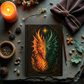 Dragon Journal with Celestial Fantasy Art – Hardcover Writing Notebook – Mystical Boho Gift – Optional Personalized Back Cover