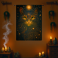 Celestial Cat Woven Tapestry – Mystical Wall Art for Boho, Gothic, and Astrology-Inspired Spaces