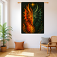 Dual Element Dragon Woven Wall Tapestry – Fire and Ice Decor, Mystical Boho Wall Hanging, Fantasy Gift, 26x36 Rod Pocket Tapestry