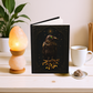 Hardcover Journal Matte - Raven Gothic Fantasy Celestial Crow Diary Mysterious Starry Night Sketchbook