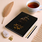 Hardcover Journal Matte - Raven Gothic Fantasy Celestial Crow Diary Mysterious Starry Night Sketchbook