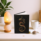 Serpent Spellbook Journal – Embossed-Look Mystical Snake Notebook, Dark Fantasy Grimoire, Gothic Celestial Sketchbook