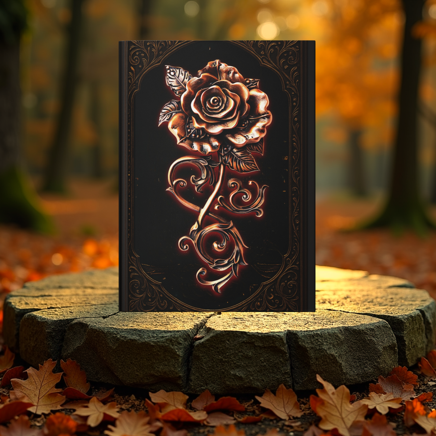 Hardcover Journal Matte Enchanted Rose Fantasy Medieval Notebook