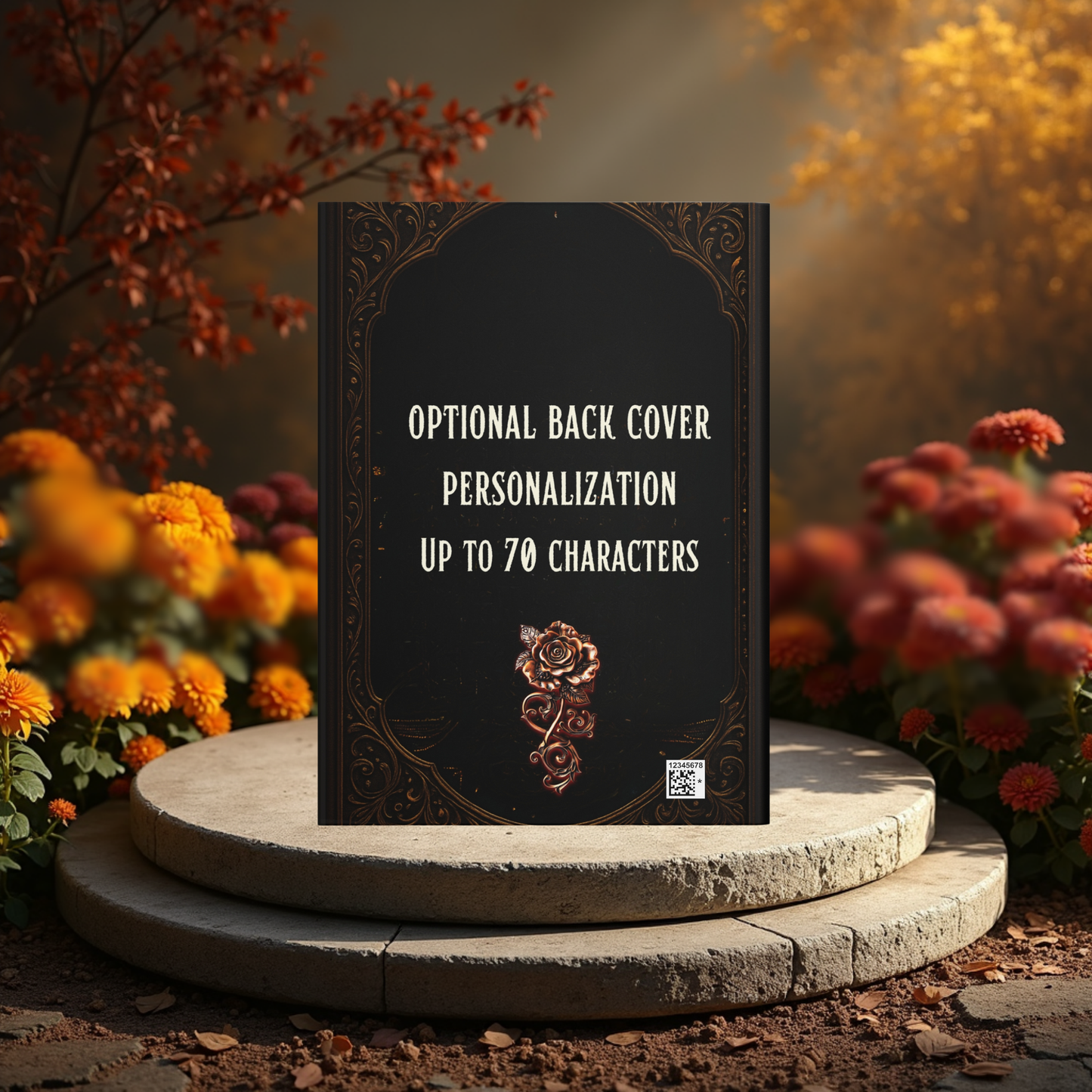 Hardcover Journal Matte Enchanted Rose Fantasy Medieval Notebook