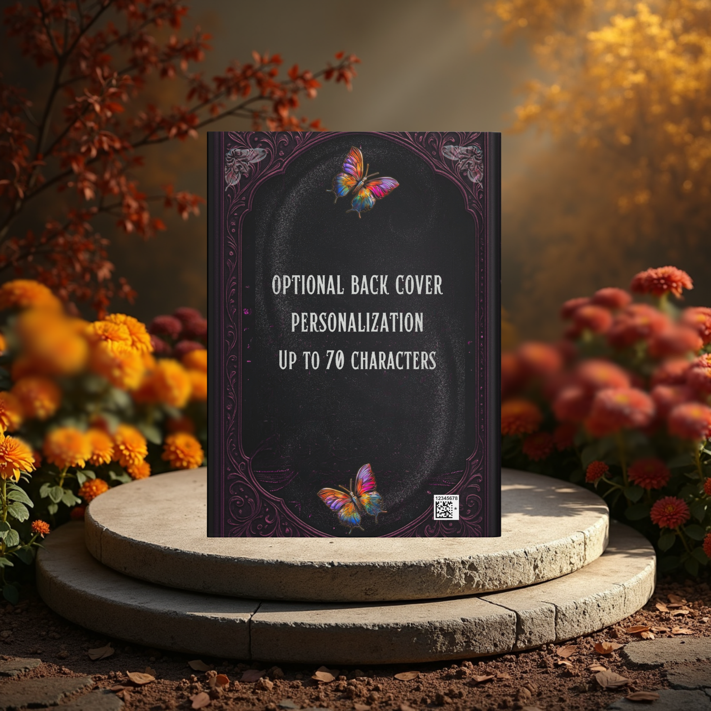 Butterfly Journal – Fantasy Boho Notebook, Gold Filigree Butterfly Diary, Personalized Hardcover Journal, Inspirational Gift for Dreamers