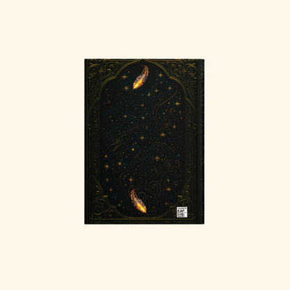 Celestial Feather Journal, Wraparound Art, Personalized Back, Notebook, Diary, Writing Gift