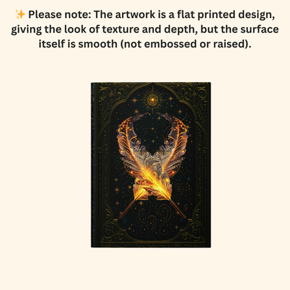 Celestial Feather Journal, Wraparound Art, Personalized Back, Notebook, Diary, Writing Gift