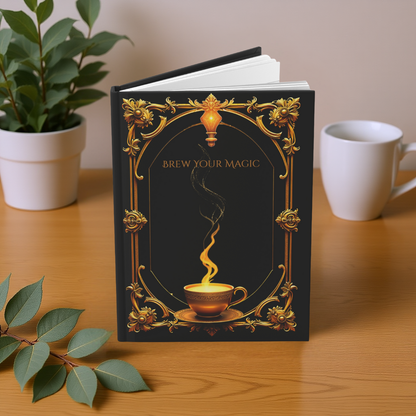 Golden Grimoire: Brew Your Magic – Hardcover Journal