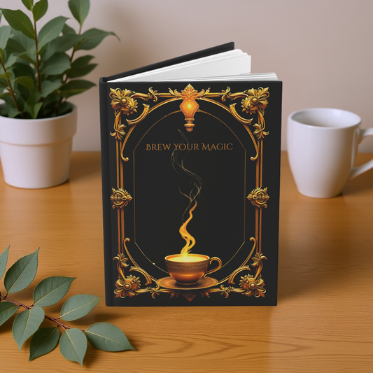 Golden Grimoire: Brew Your Magic – Hardcover Journal