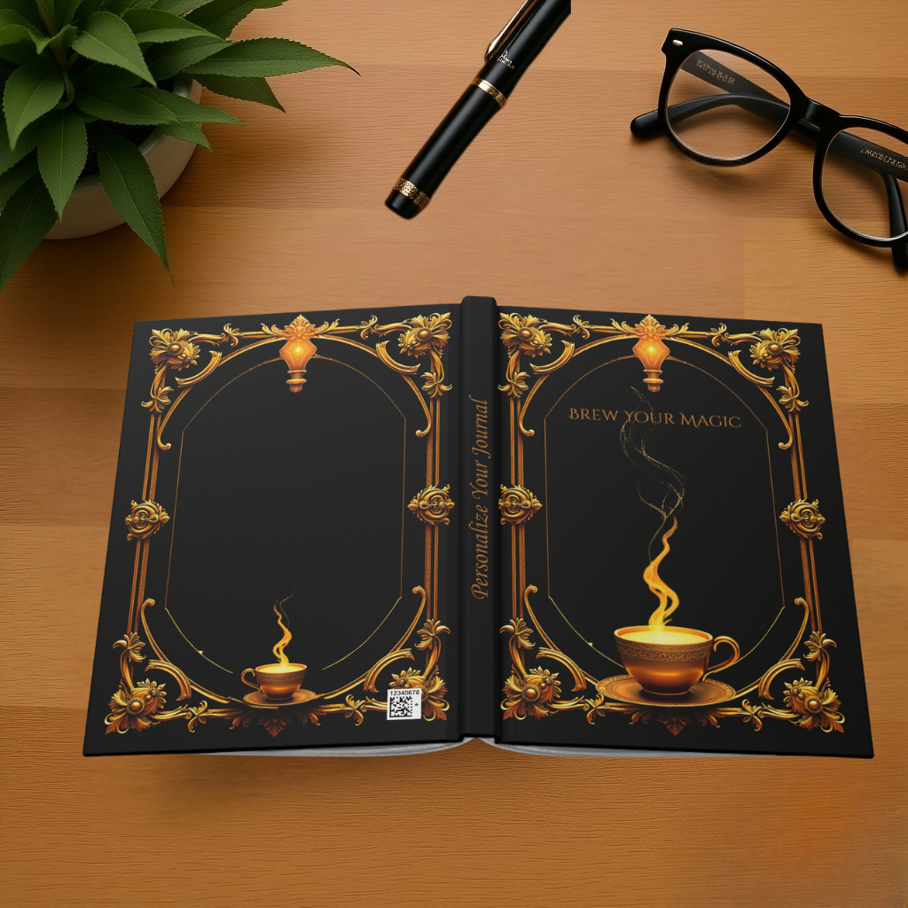Golden Grimoire: Brew Your Magic – Hardcover Journal