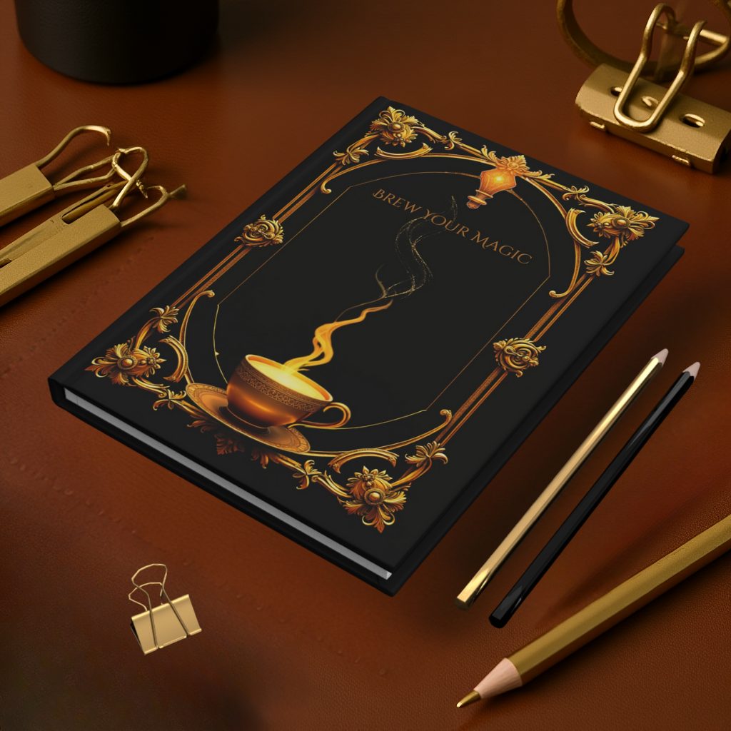 Golden Grimoire: Brew Your Magic – Hardcover Journal