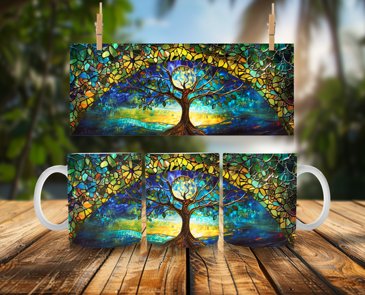 Stained Glass Look Tree of Life – Ceramic Mug
