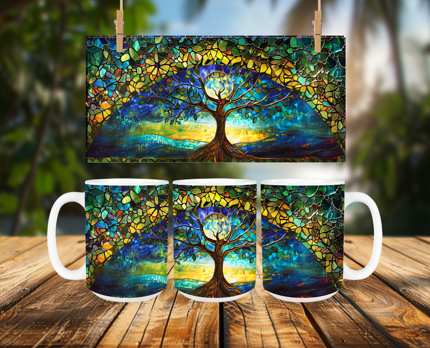 Stained Glass Look Tree of Life – Ceramic Mug