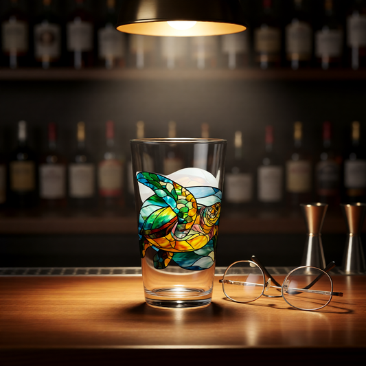 Sea Turtle – Stained Glass Look Mixing Glass