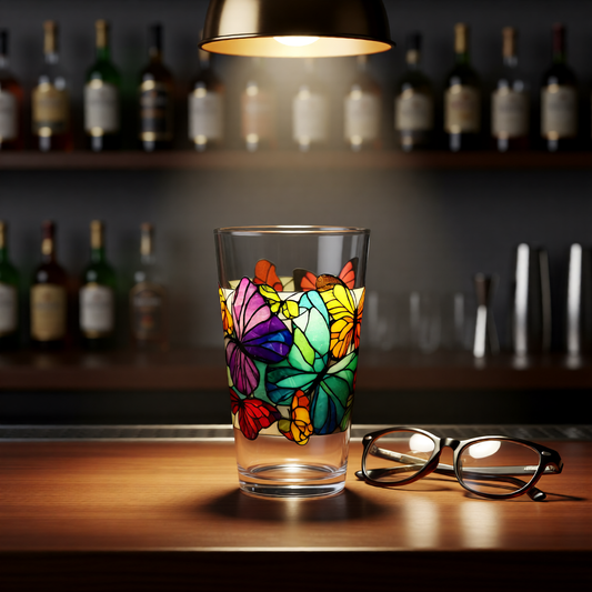 Butterflies – Stained Glass Look Mixing Glass