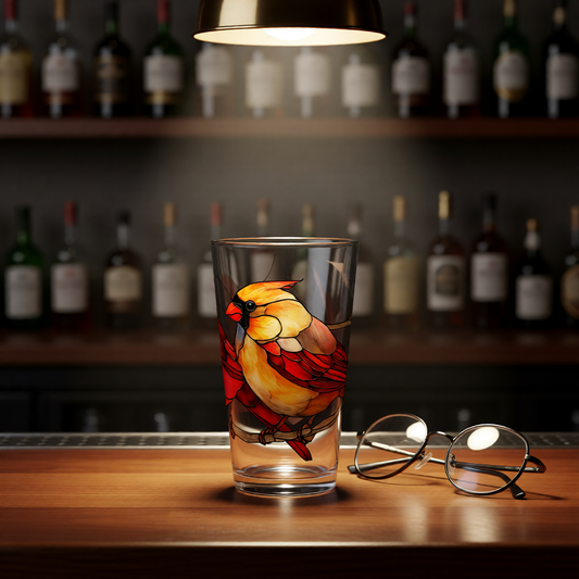 Cardinal – Stained Glass Look Mixing Glass