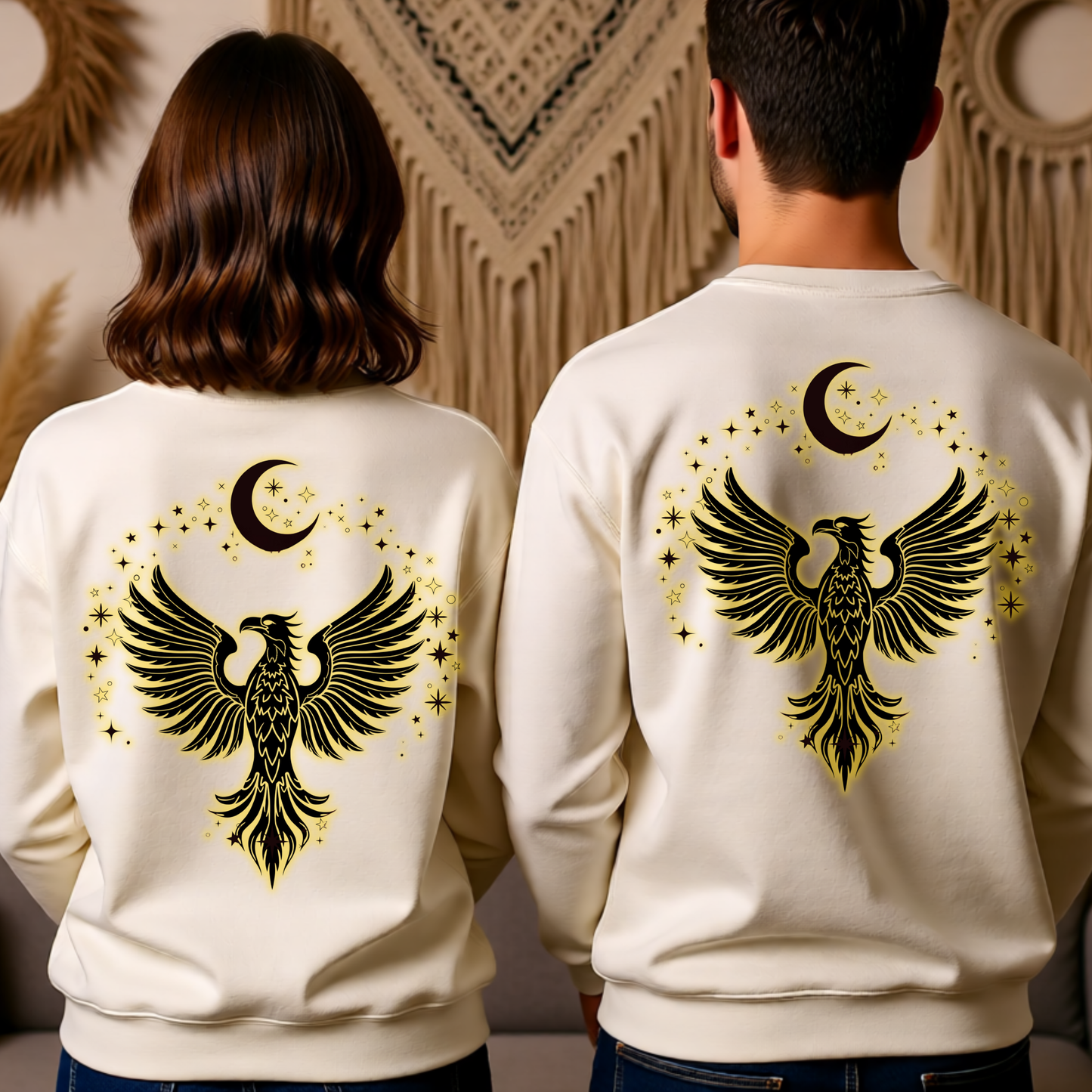 Celestial Phoenix Wings – Crewneck Sweatshirt