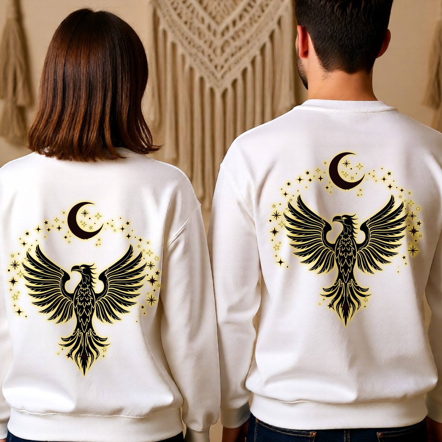 Celestial Phoenix Wings – Crewneck Sweatshirt