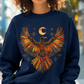 Embroidered-Look Raven – Crewneck Sweatshirt