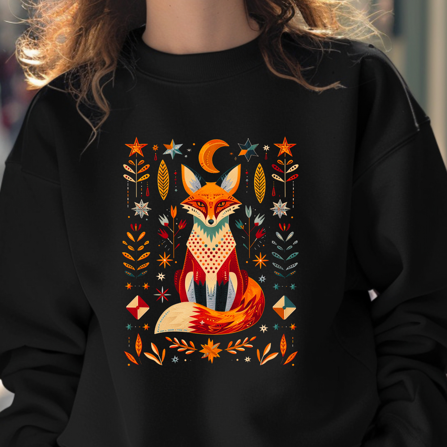 Celestial Fox – Crewneck Sweatshirt
