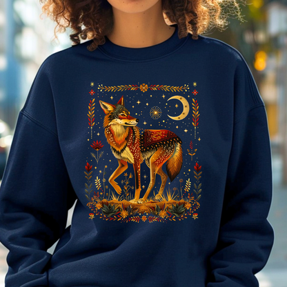 Wolf Spirit (Embroidery Look) – Crewneck Sweatshirt