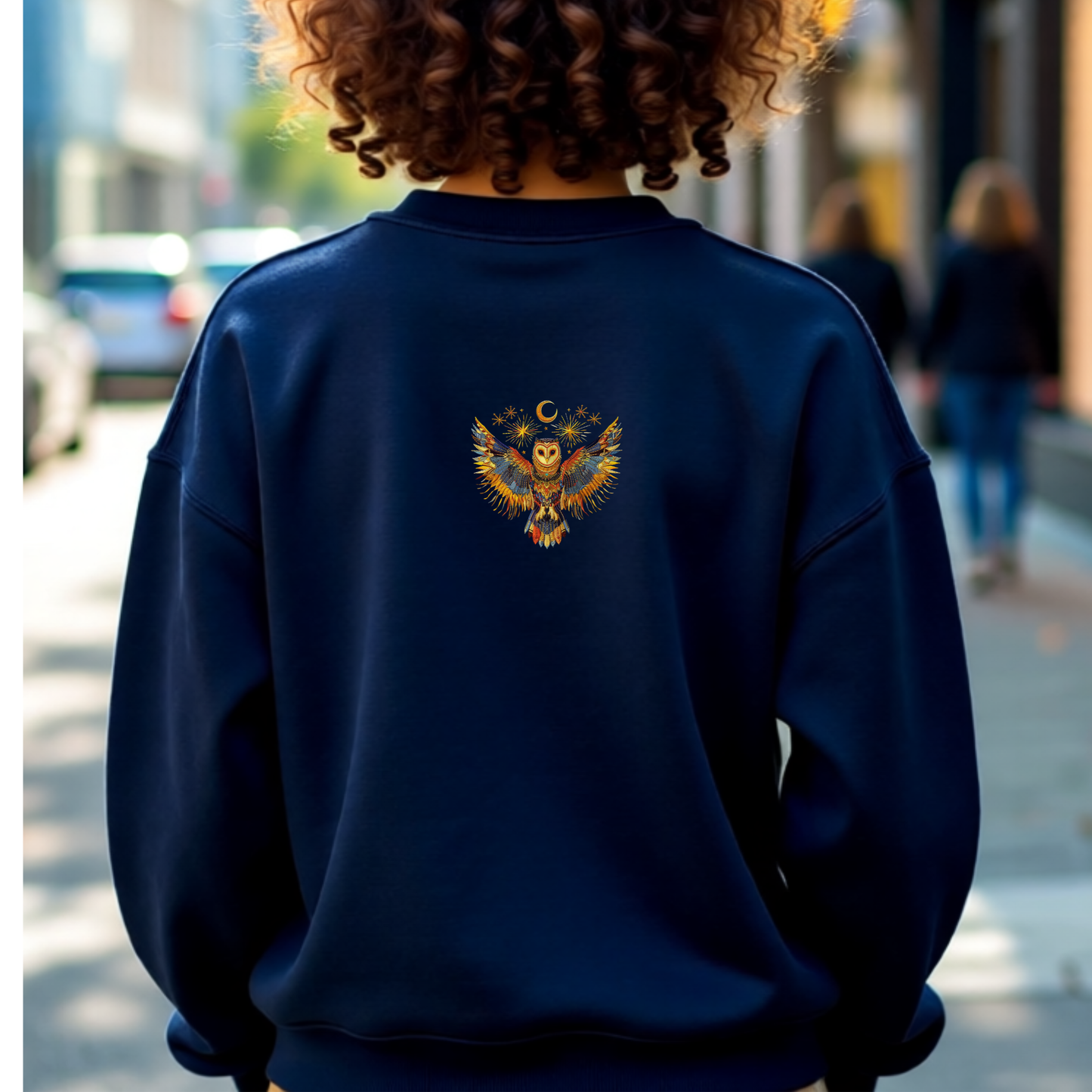 Celestial Owl Wings – Crewneck Sweatshirt