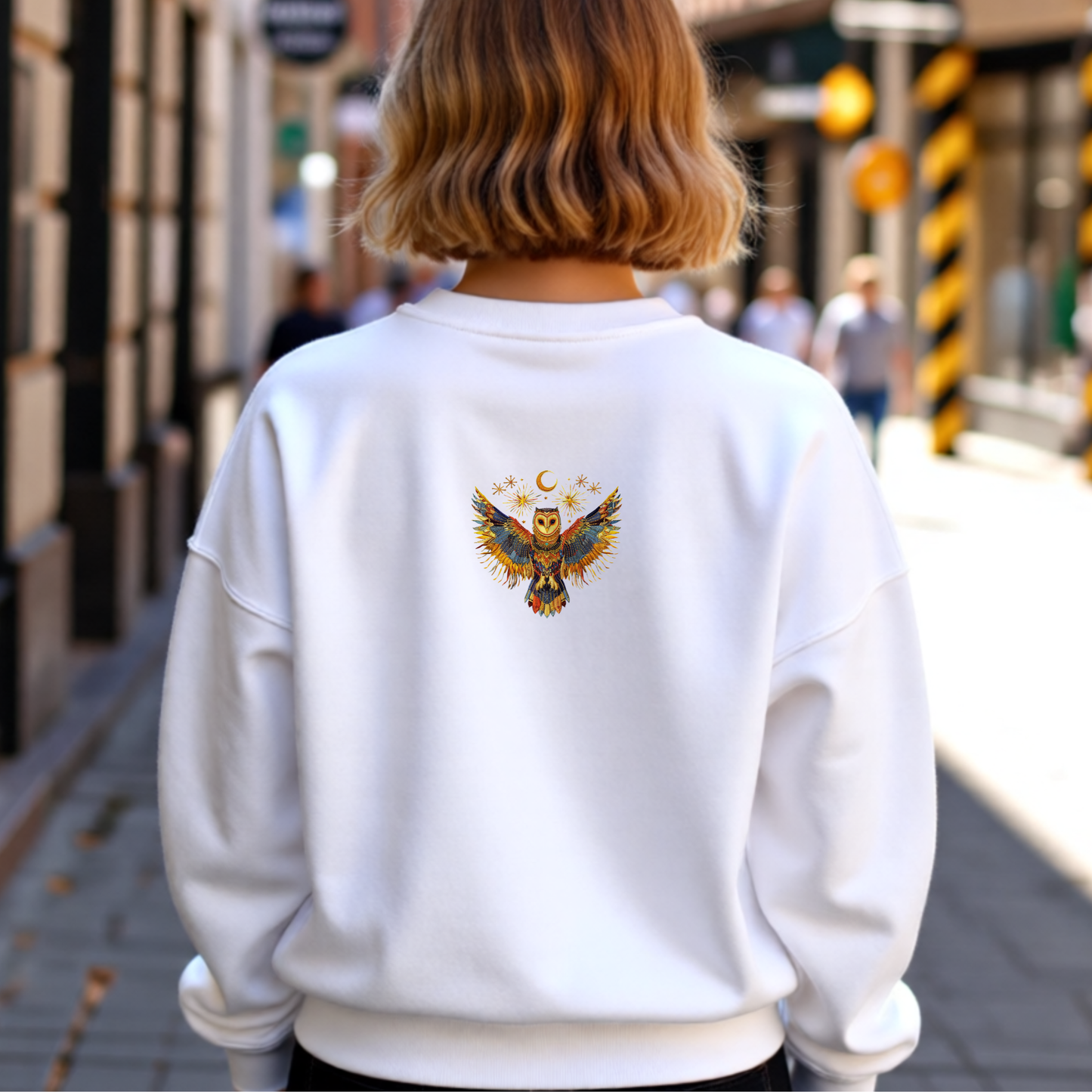Celestial Owl Wings – Crewneck Sweatshirt