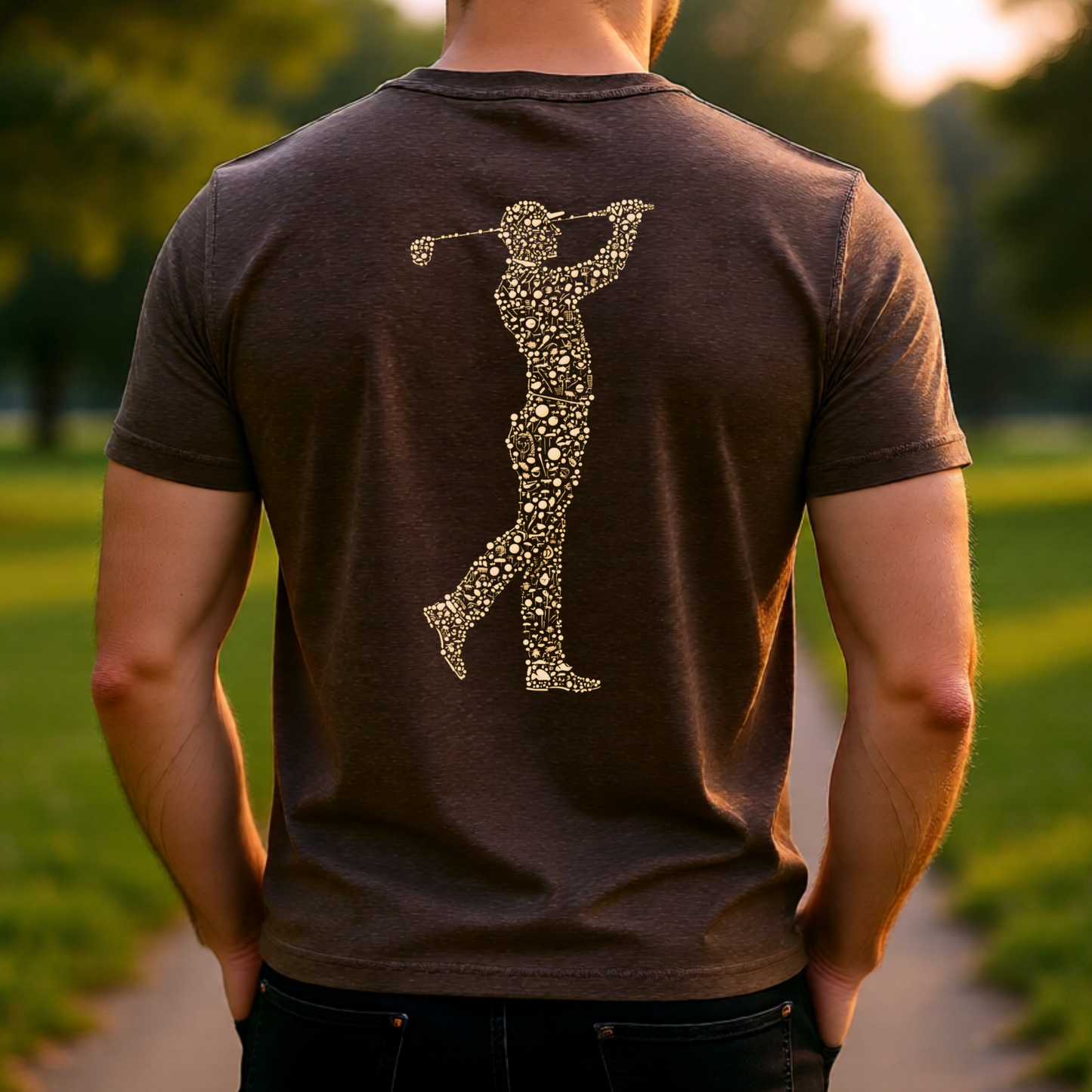 Golden Swing Golfer – T-Shirt