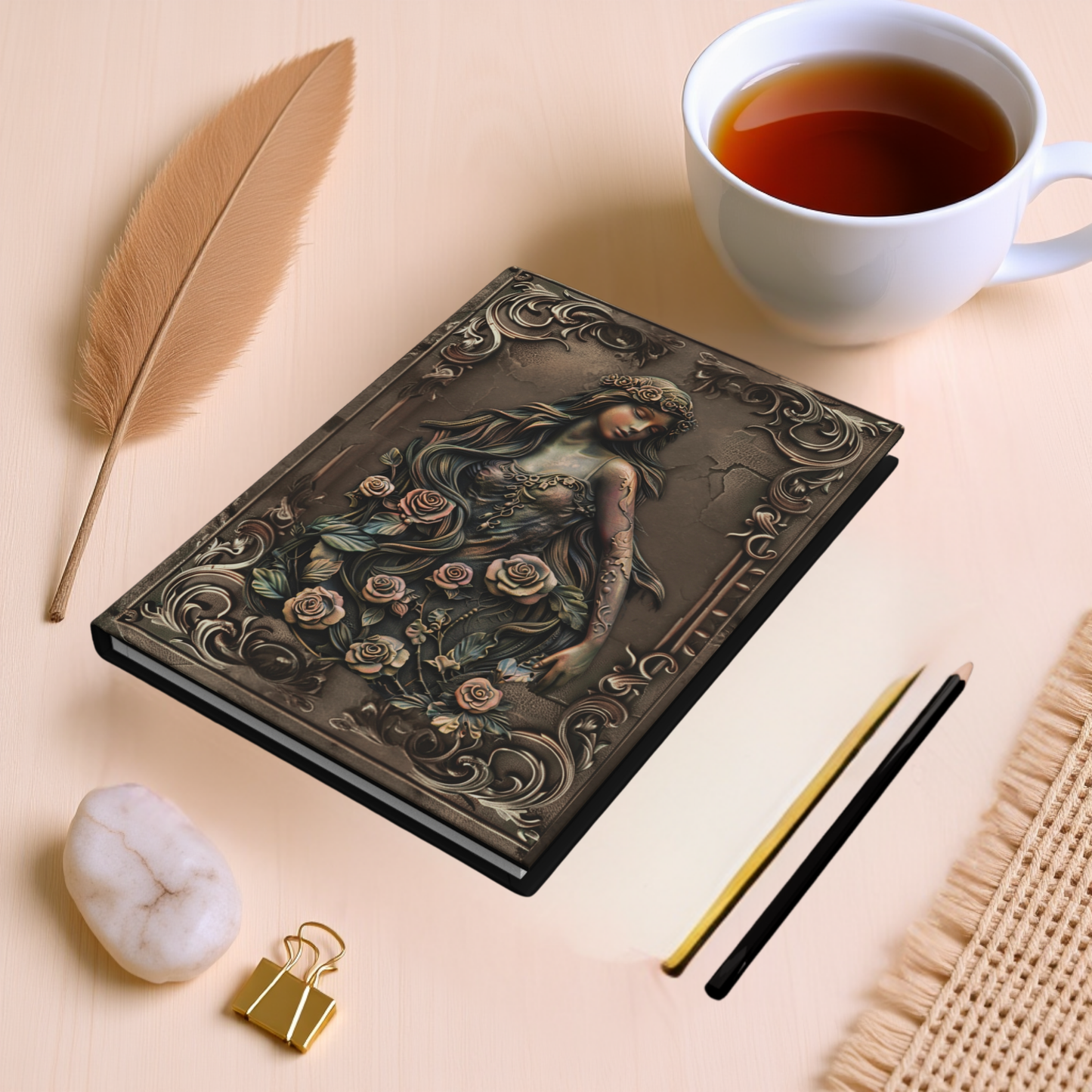 Enchanted Rose Maiden - Hardcover Journal