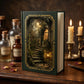 Moonlit Stone Staircase Journal – Personalized Vintage-Inspired Garden Hardcover Notebook