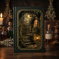Moonlit Stone Staircase Journal – Personalized Vintage-Inspired Garden Hardcover Notebook