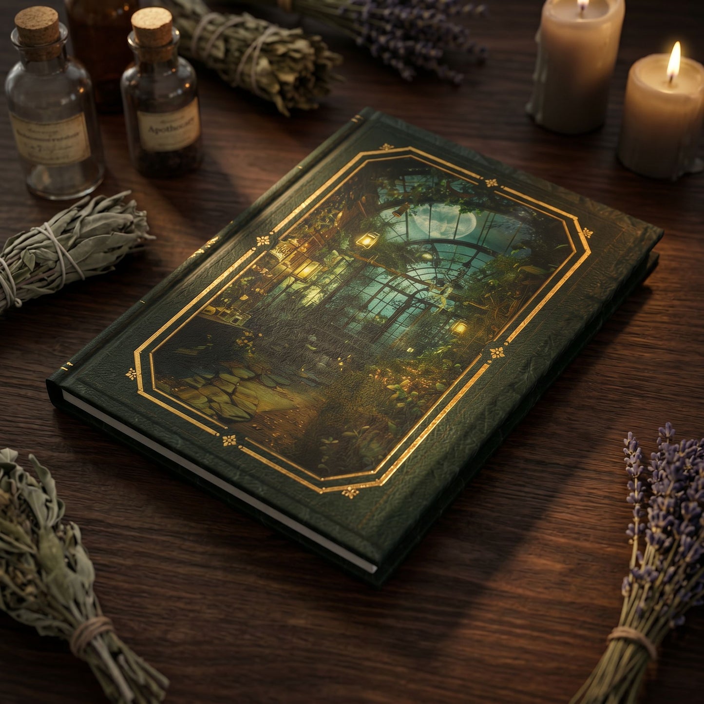 Apothecary Greenhouse Journal – Personalized Vintage-Inspired Botanical Hardcover Notebook