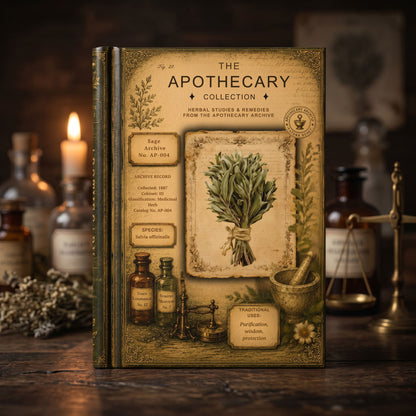 Sage Journal, Personalized Herbal Journal, Apothecary Notebook, Botanical Writing Journal, Dark Academia Gift