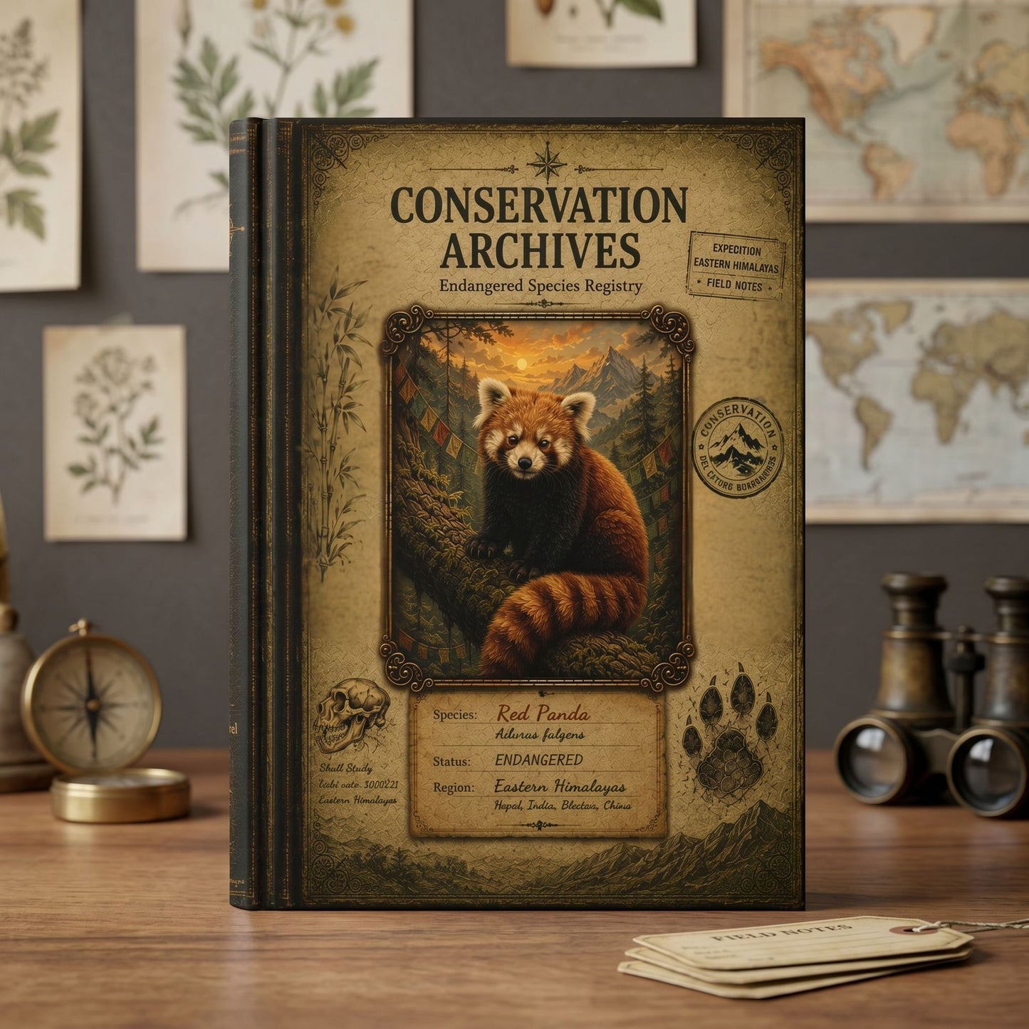 Red Panda Journal, Personalized Wildlife Notebook, Conservation Journal, Endangered Species Gift, Nature Lover Gift