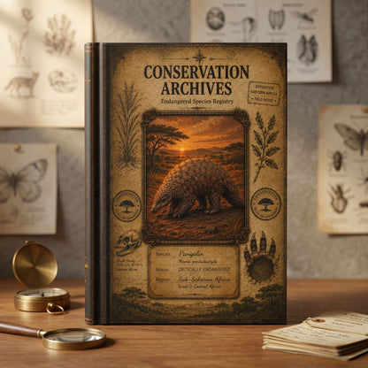 Pangolin Journal, Personalized Wildlife Notebook, Conservation Journal, Endangered Species Gift, Nature Lover Gift