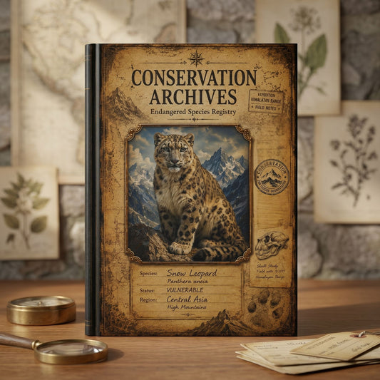 Snow Leopard Journal, Personalized Wildlife Notebook, Conservation Journal, Endangered Species Gift, Nature Lover Gift
