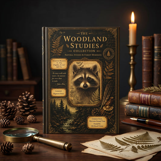 Woodland Raccoon Journal, Personalized Raccoon Notebook, Natural History Journal, Woodland Studies Archive, Cottagecore Journal