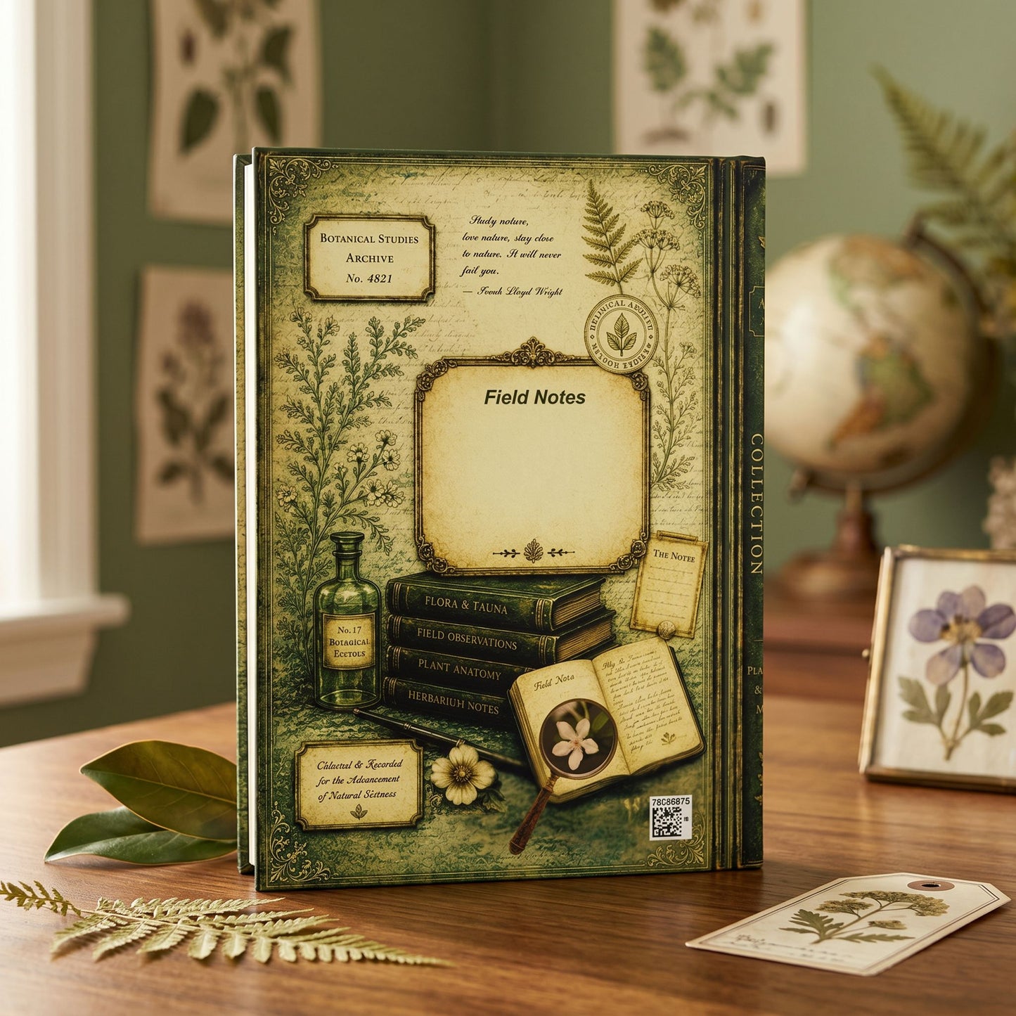 Jasmine Botanical Journal, Personalized Garden Journal, Floral Notebook, Botanical Studies Journal, Garden Lover Gift