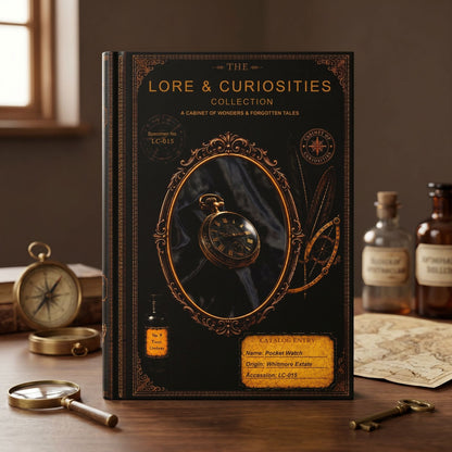 Pocket Watch Journal, Dark Academia Natural History Notebook, Cabinet of Curiosities Gift, Personalized Writing Journal