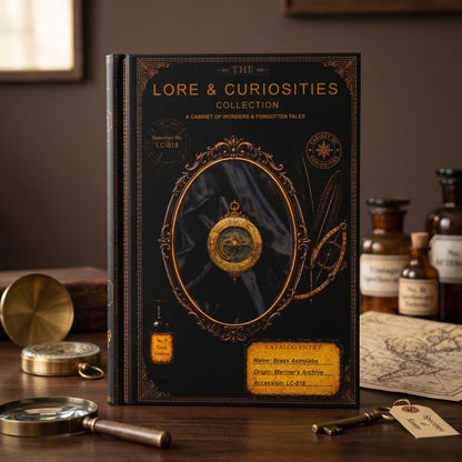 Ship Astrolabe Journal, Dark Academia Natural History Notebook, Cabinet of Curiosities Gift, Personalized Writing Journal
