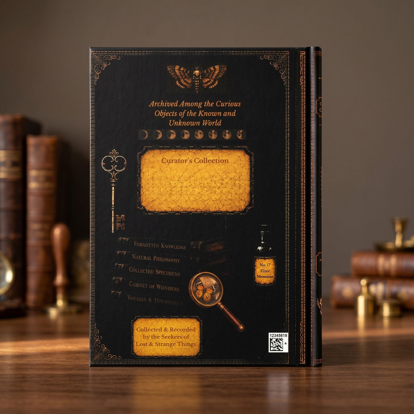 Explorer's Compass Journal, Dark Academia Natural History Notebook, Cabinet of Curiosities Gift, Personalized Writing Journal