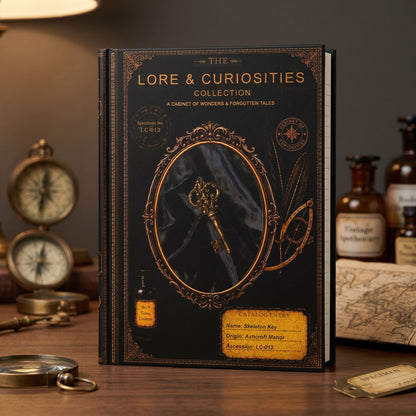 Skeleton Key Journal, Dark Academia Natural History Notebook, Cabinet of Curiosities Gift, Personalized Writing Journal
