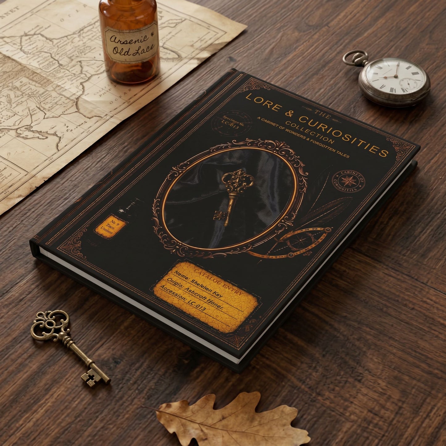 Skeleton Key Journal, Dark Academia Natural History Notebook, Cabinet of Curiosities Gift, Personalized Writing Journal