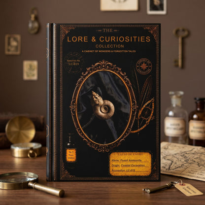 Nautilus Fossil Journal, Dark Academia Natural History Notebook, Cabinet of Curiosities Gift, Personalized Writing Journal